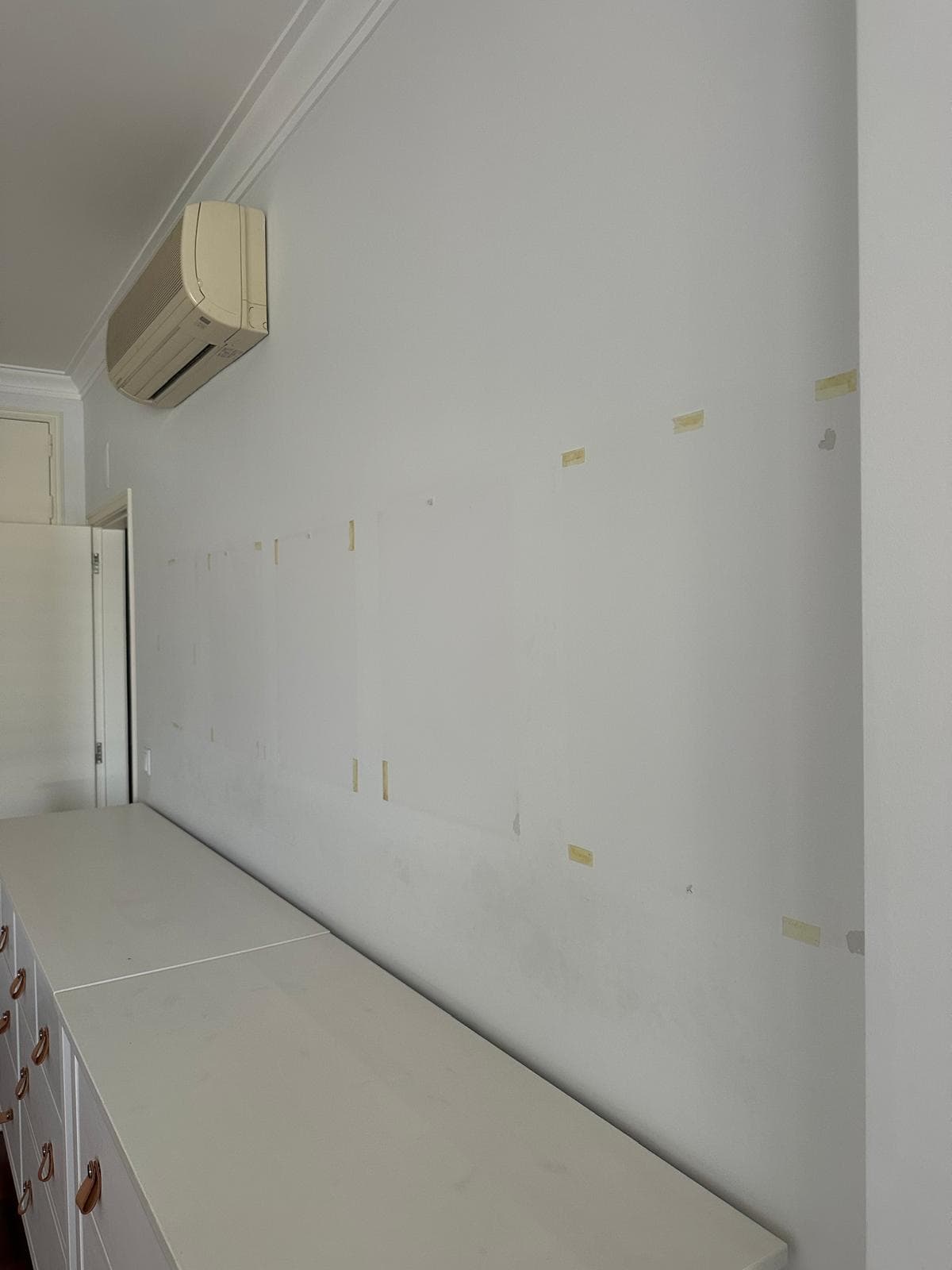 Parede do quarto antes da pintura
